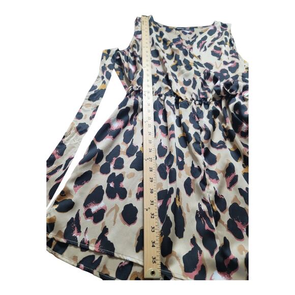 Boohoo Women's Plus Size Satin Leopard Print Cami Playsuit Sleeveless Size 16 US - Picture 8 of 11